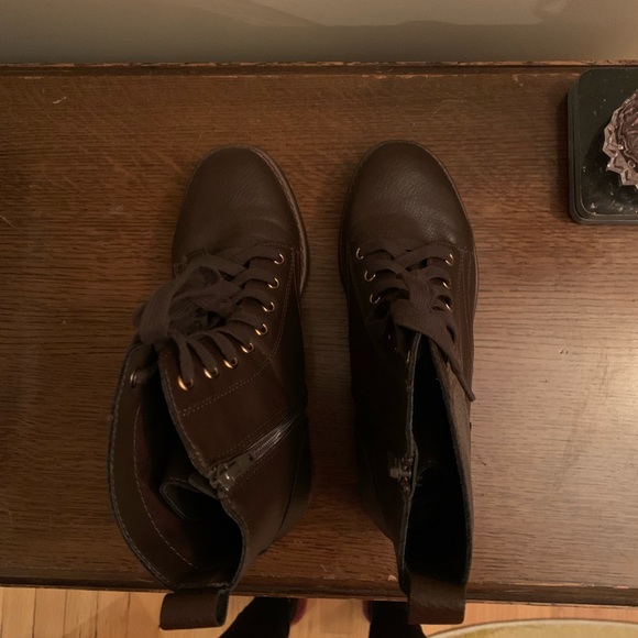 Kensie brown soft leather lace up boots - Picture 4 of 5